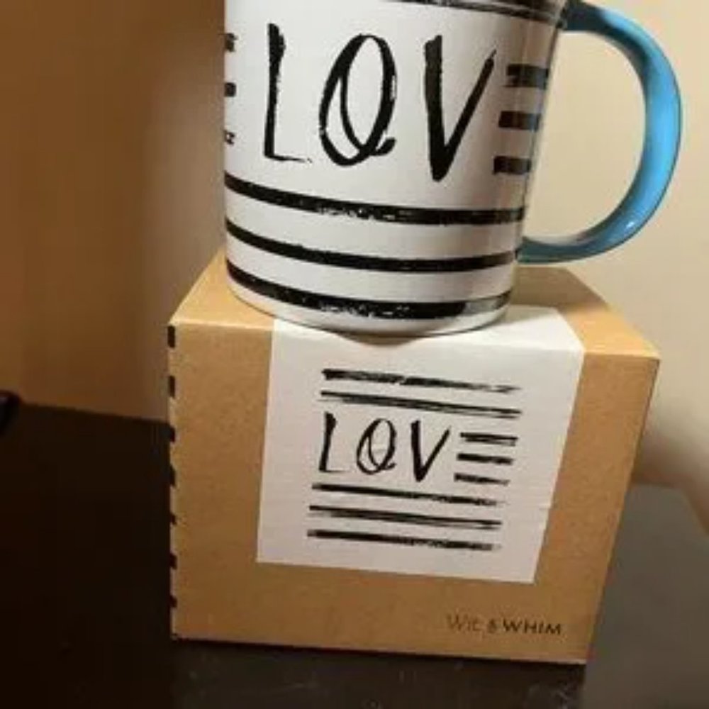 Love Mug by Wit & Whim Large Ceramic with Box (New)